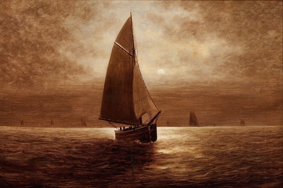 Elbridge Wesley Webber - Sailing at Night