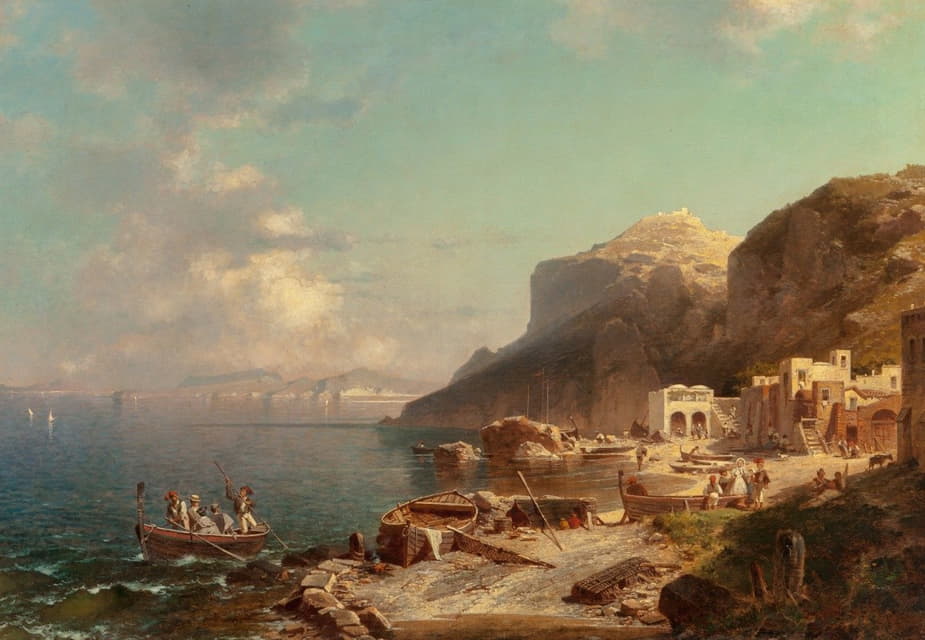 Franz Richard Unterberger - The port of Capri