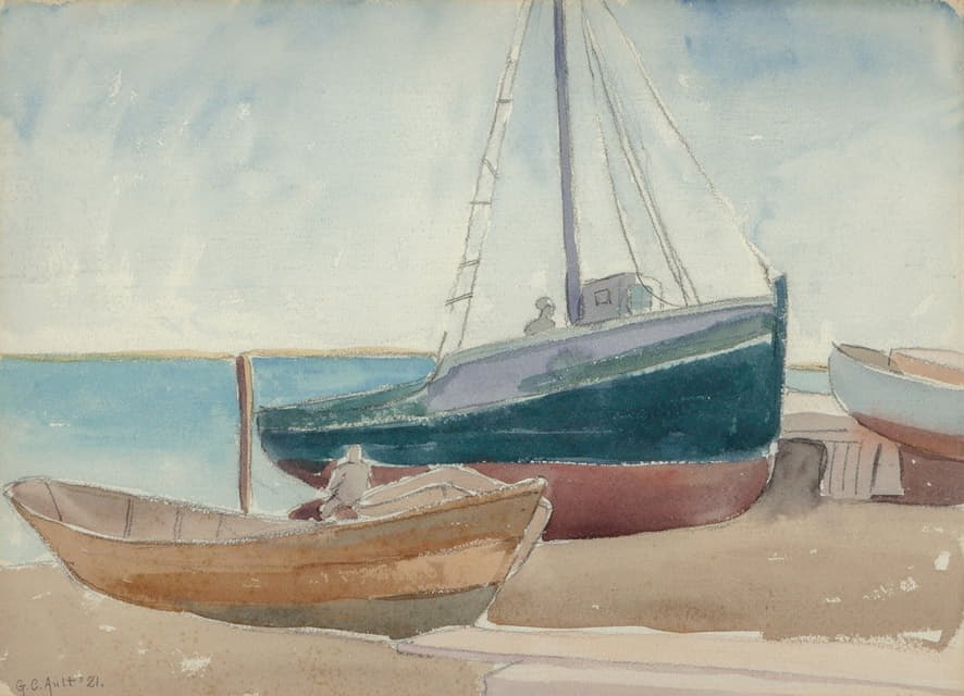 George Copeland Ault - Boats on Beach
