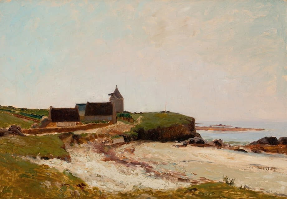 Henry Orne Ryder - The Ancient Mill by the Sea at Concarneau, Brittany