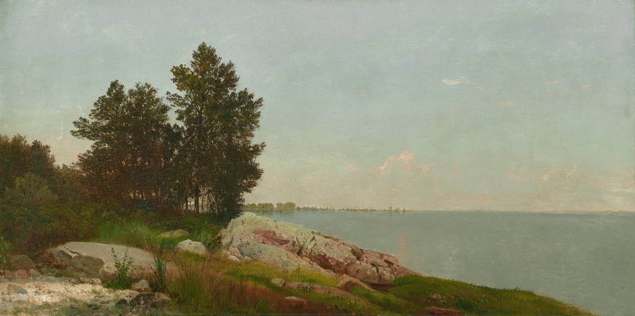 John Frederick Kensett - Study on Long Island Sound at Darien, Connecticut