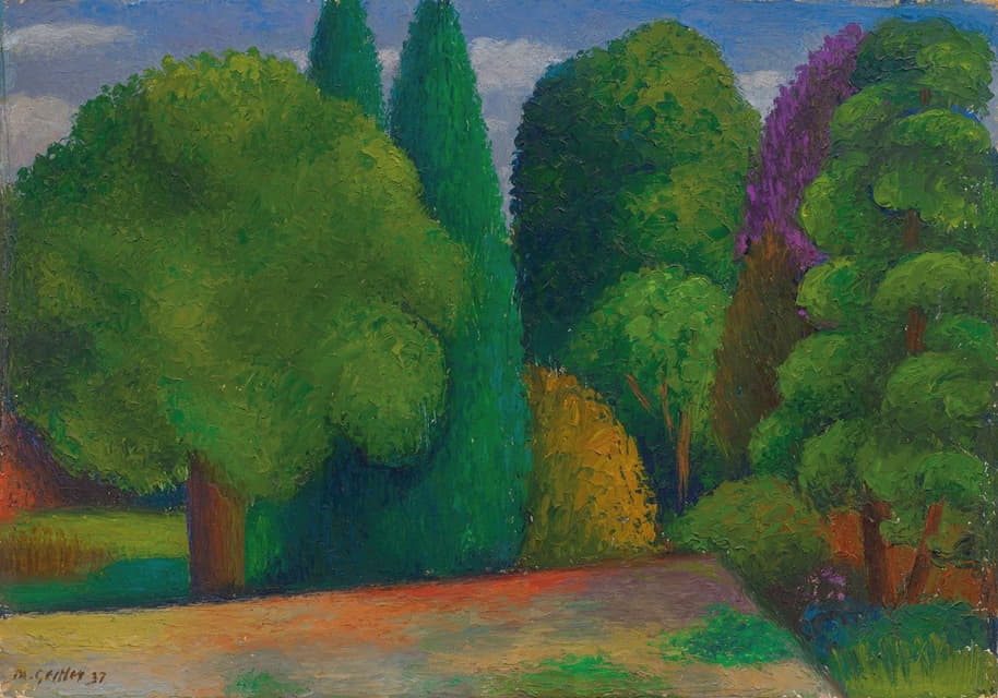 Mark Gertler - Landscape Row of Trees