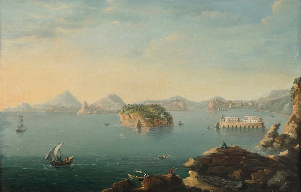 Pietro Antoniani - The Bay of Naples from the Punta di Posillipo