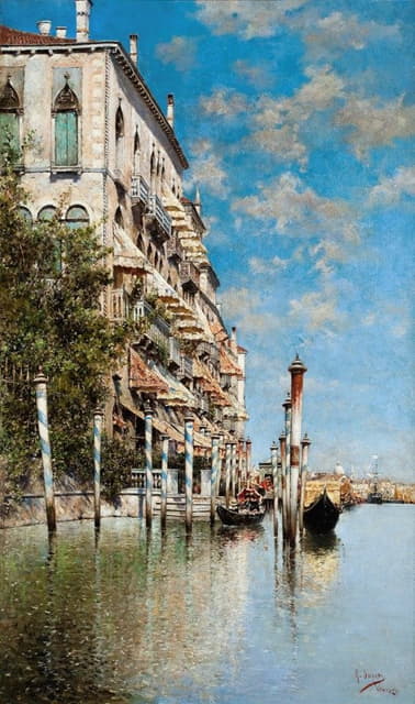 Rafael Senet y Perez - Along the Grand Canal