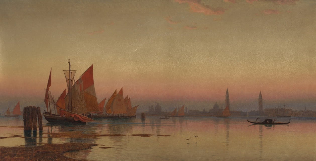 William Stanley Haseltine - Venetian Coastline at Sunset