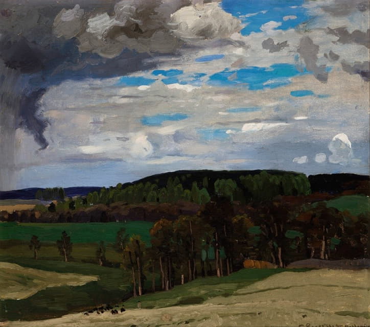Ferdynand Ruszczyc - Landscape with Clouds