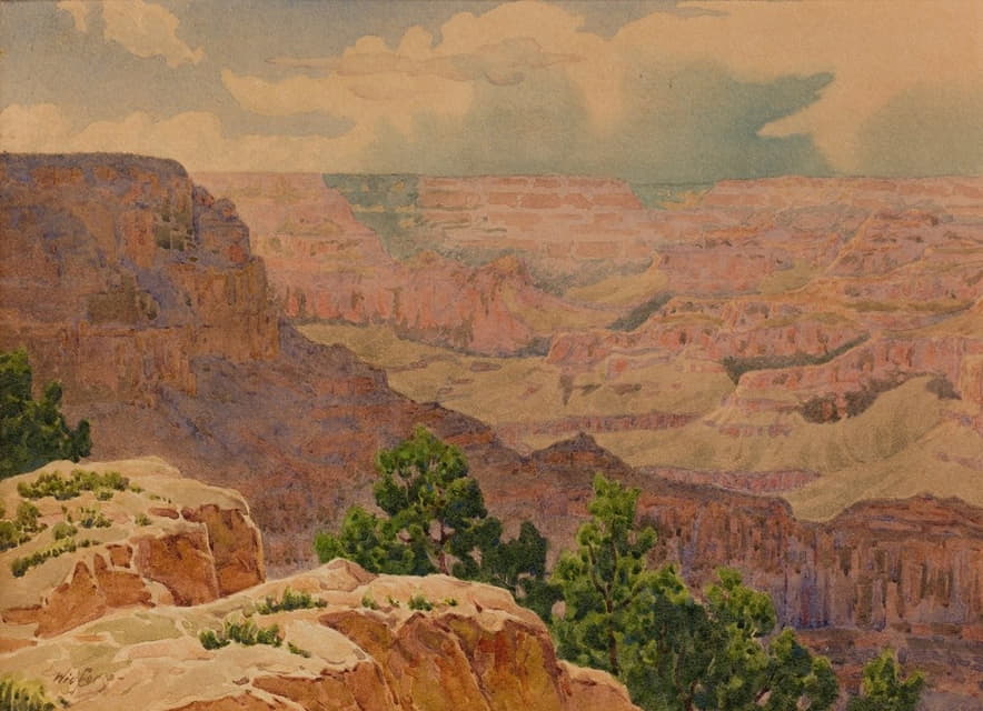 Gunnar Mauritz Widforss - A View of the Grand Canyon