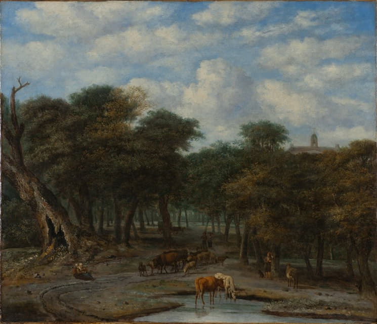 Philips Koninck - Forest Clearing with Cattle