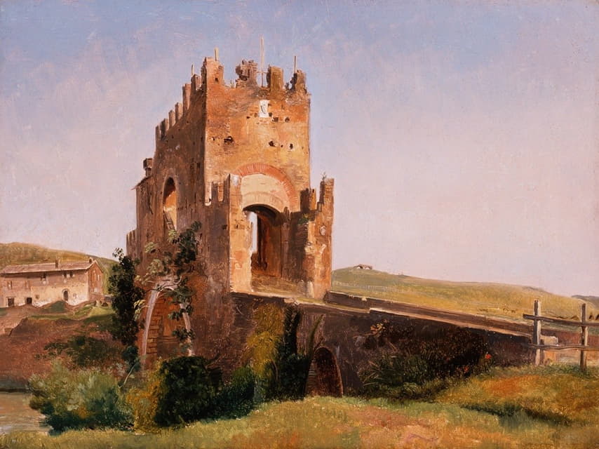 Pierre-Nicolas Brisset - View of the Ponte Nomentano (Roman Campagna)