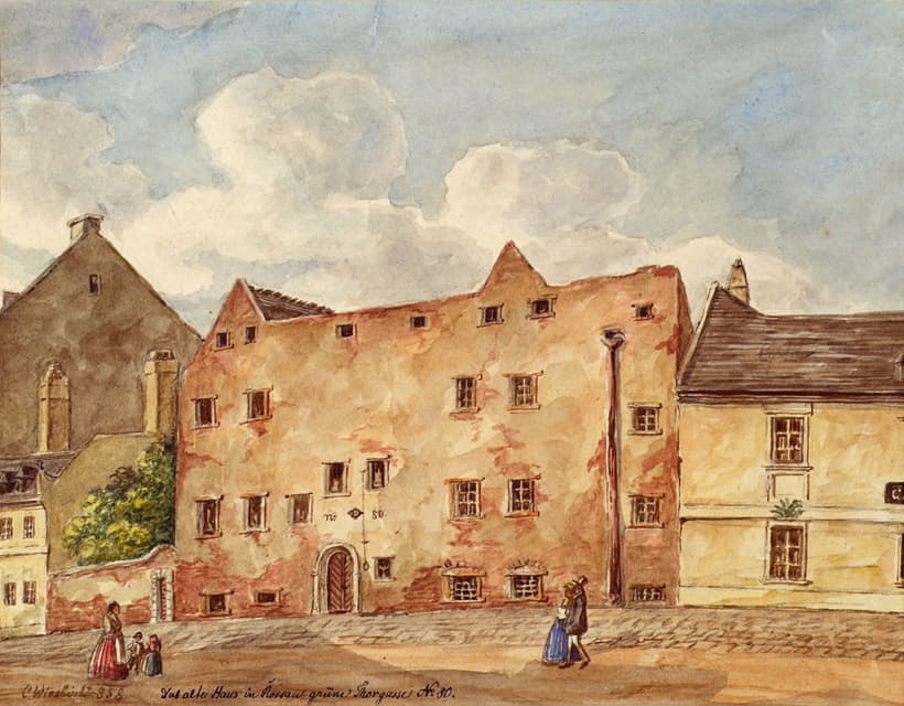 Carl L. Wiesböck - Das alte Haus in der Grünen Thorgasse Nr. 80 in Wien Rossau