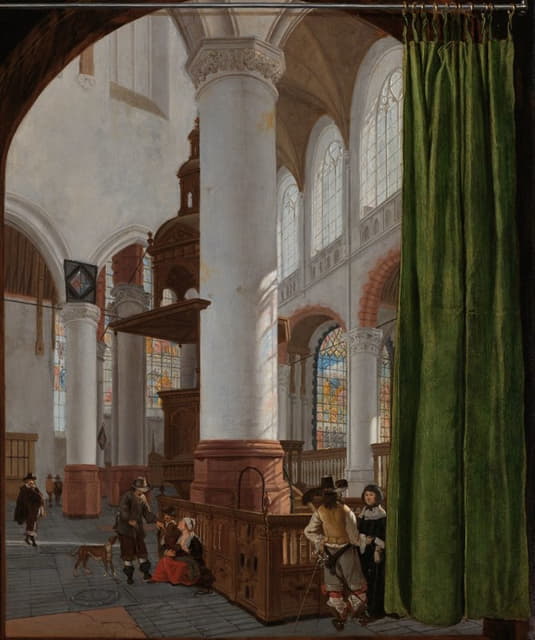Gerard Houckgeest - Interior of the Oude Kerk in Delft