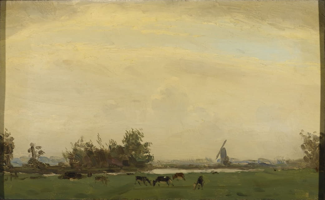 Gerrit Willem Dijsselhof - Meadow Landscape on the Spaarne