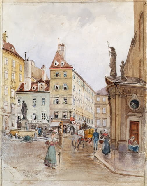 H. Winter - Der Franziskanerplatz in Wien