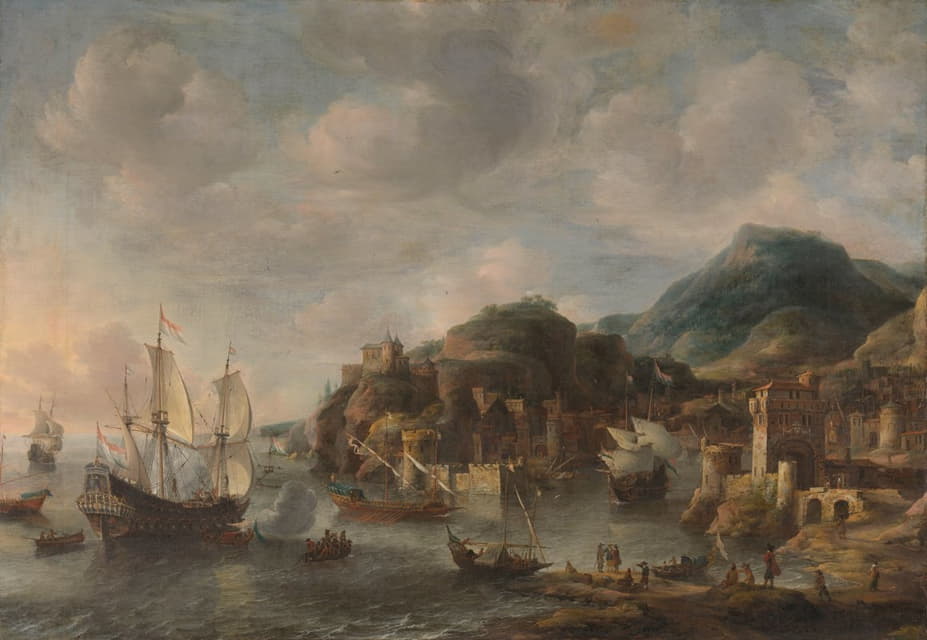 Jan Abrahamsz. Beerstraten - Dutch Ships in a Foreign Port