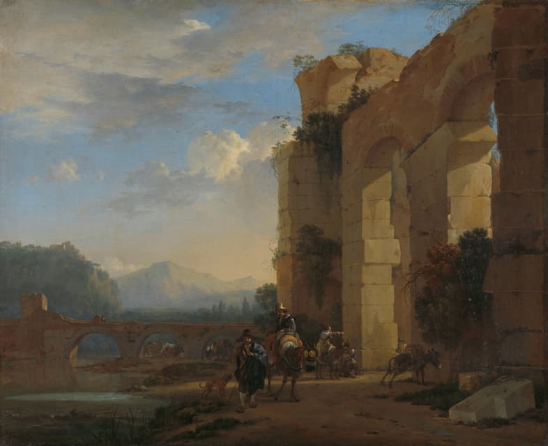Jan Asselijn - Muleteers beside an Italian Ruin