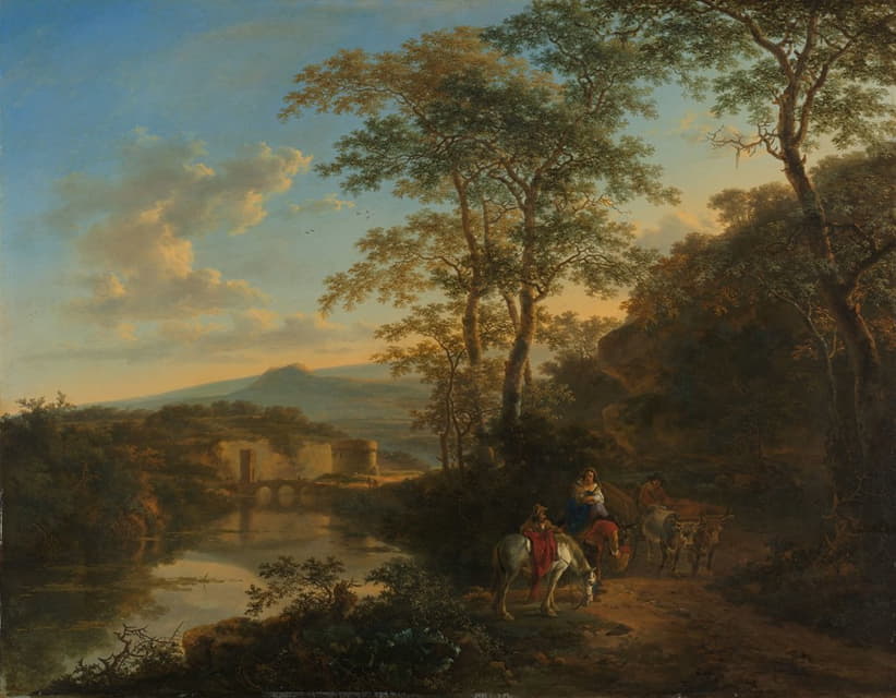 Jan Both - Italian Landscape with the Ponte Lucano over the Aniene River