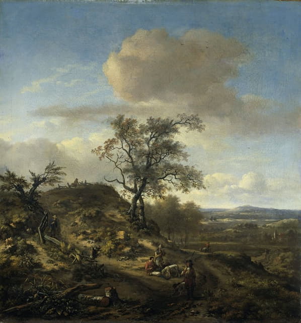 Jan Wijnants - Landscape with a Hunter and other Figures