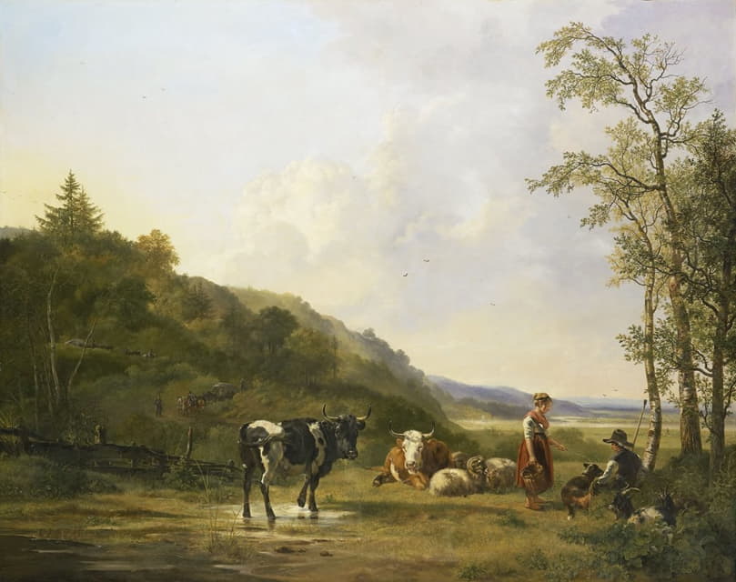Pieter Gerardus van Os - Landscape with Herdsmen and Cattle