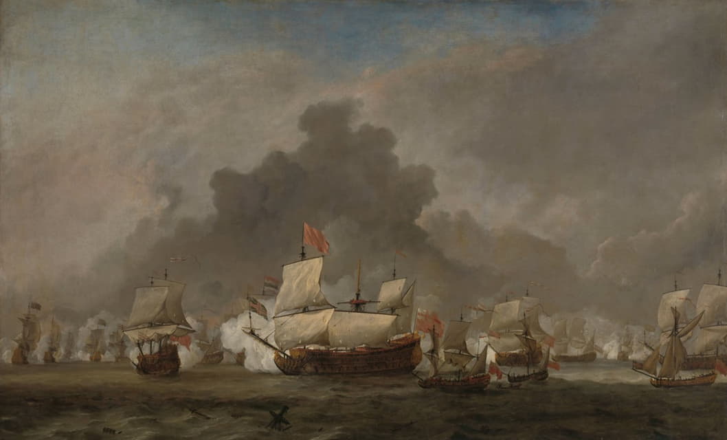 Willem van de Velde the Younger - Naval Battle