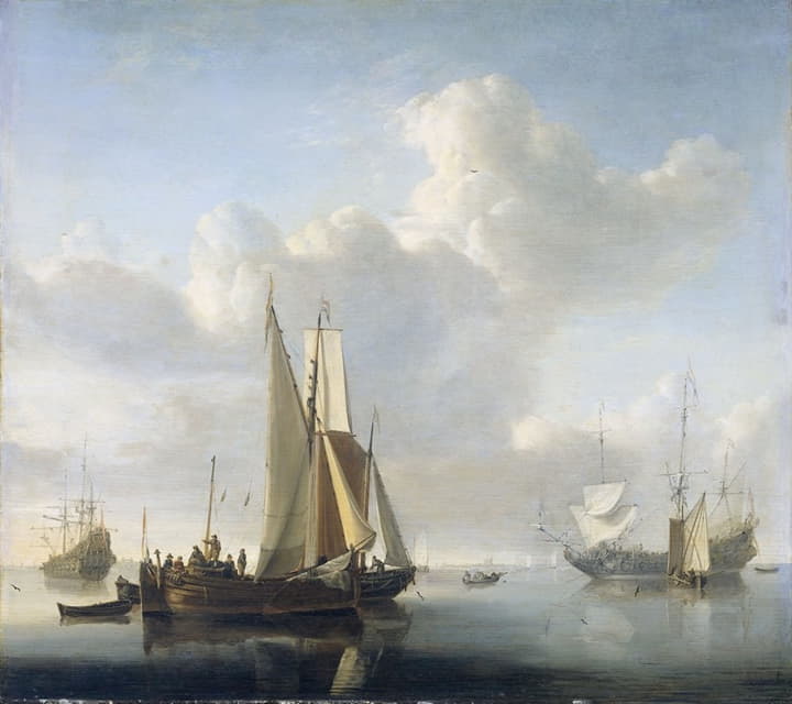 Willem van de Velde the Younger - Ships before the Coast