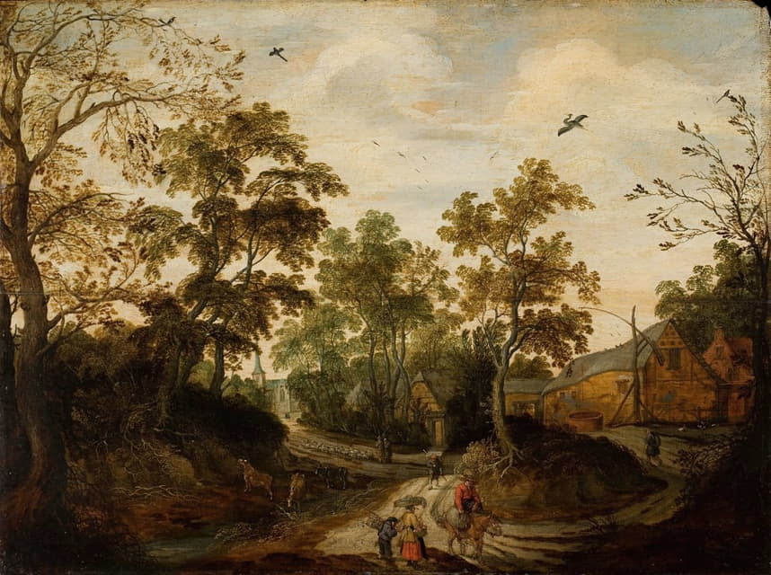 Willem van den Bundel - View of a Village