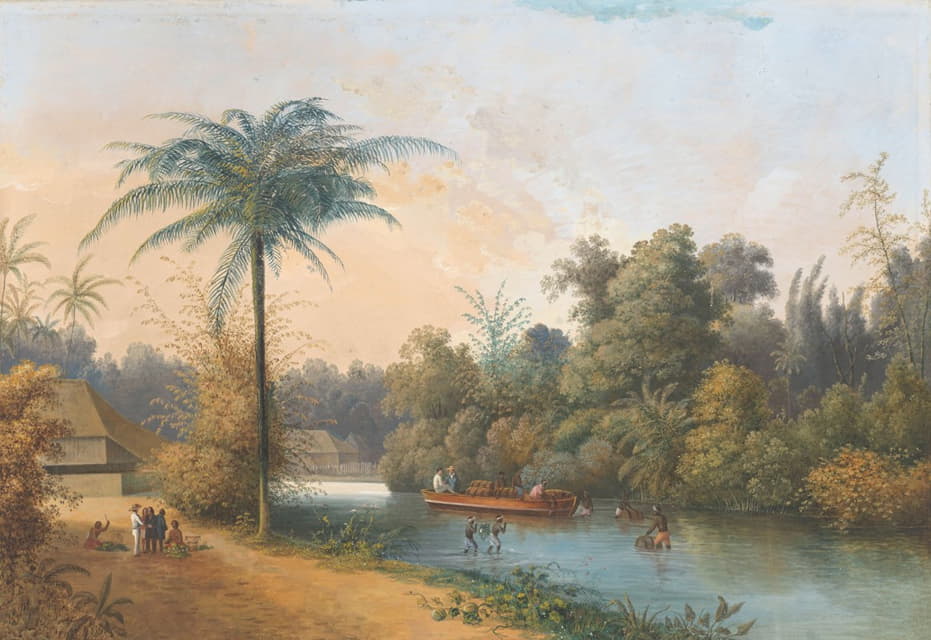 Charles William Meredith van de Velde - Waterval te Tjieroek Betong Java