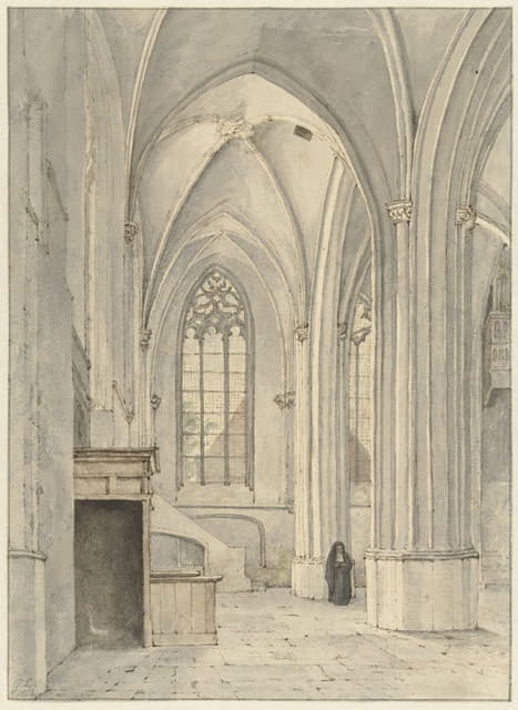 Gerrit Lamberts - Interieur van de kerk van Rhenen