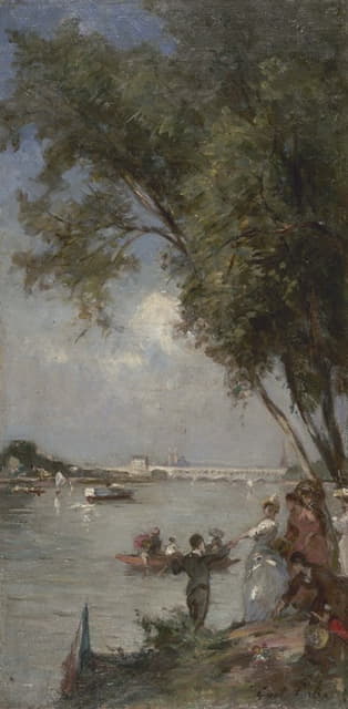 Gustave Henri Colin - La Seine au Bas-Meudon