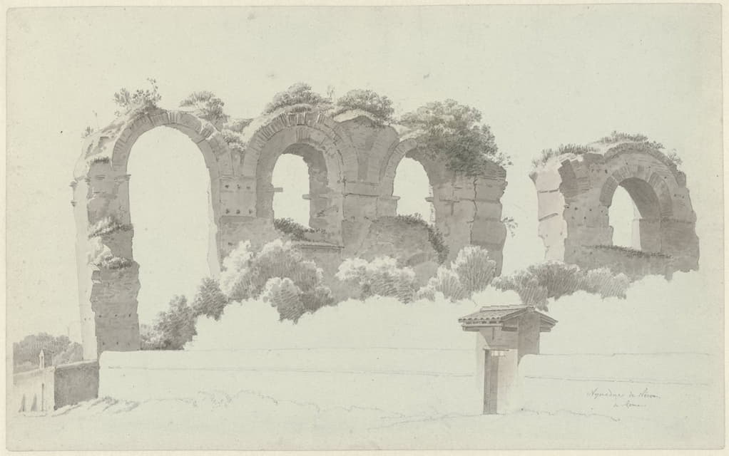 Josephus Augustus Knip - A Part of an Aqueduct in Rome