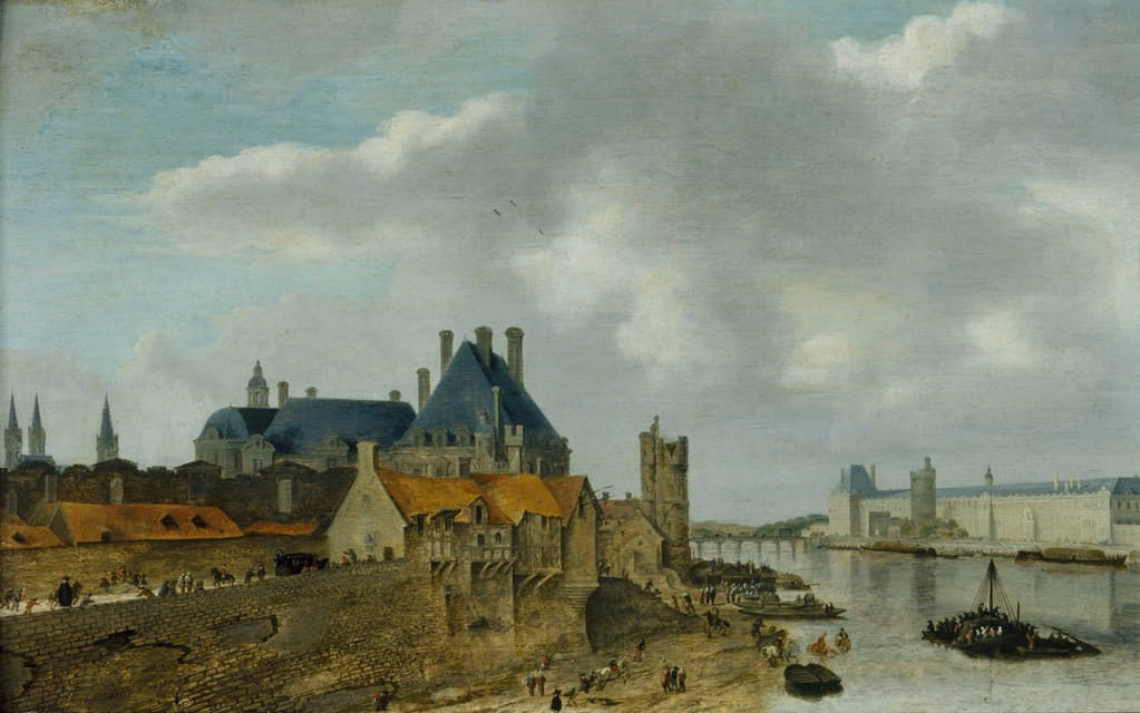 小雀巢区，有内维尔、雀巢塔、卢浮宫大画廊和皇家桥（木制），从新桥上可以看到。