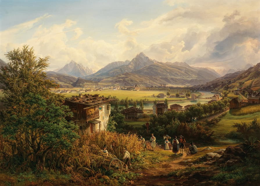 Anton Schiffer - A View of Innsbruck