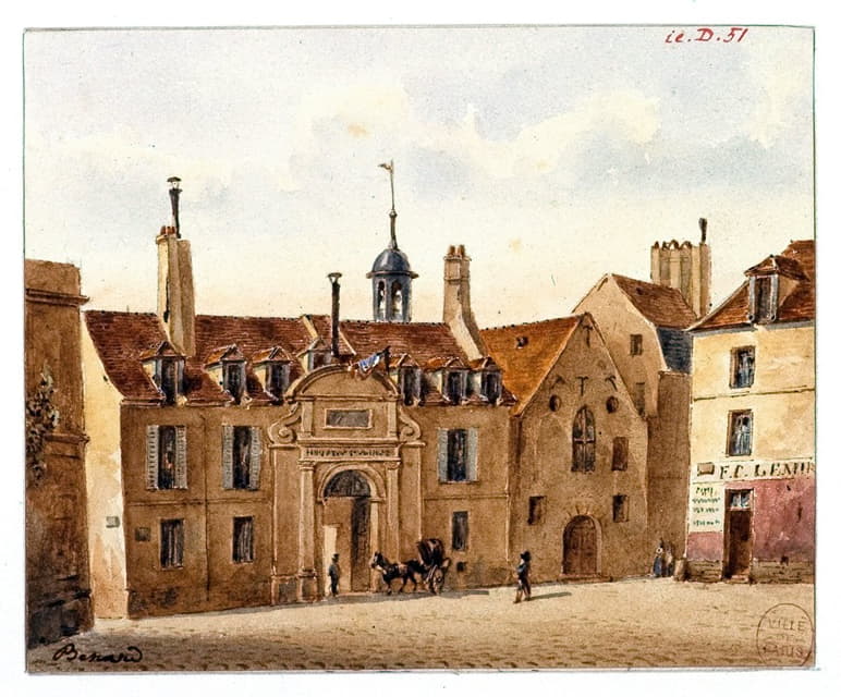 Auguste-Sébastien Bénard - L’ancien hôpital de la Pitié, rue Lacépède.