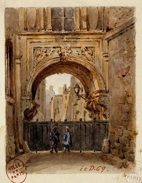 Auguste-Sébastien Bénard - L’arc de Nazareth, rue de Nazareth.
