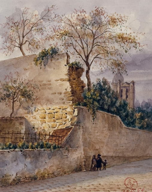 克洛维斯街，菲利普·奥古斯特的城墙。