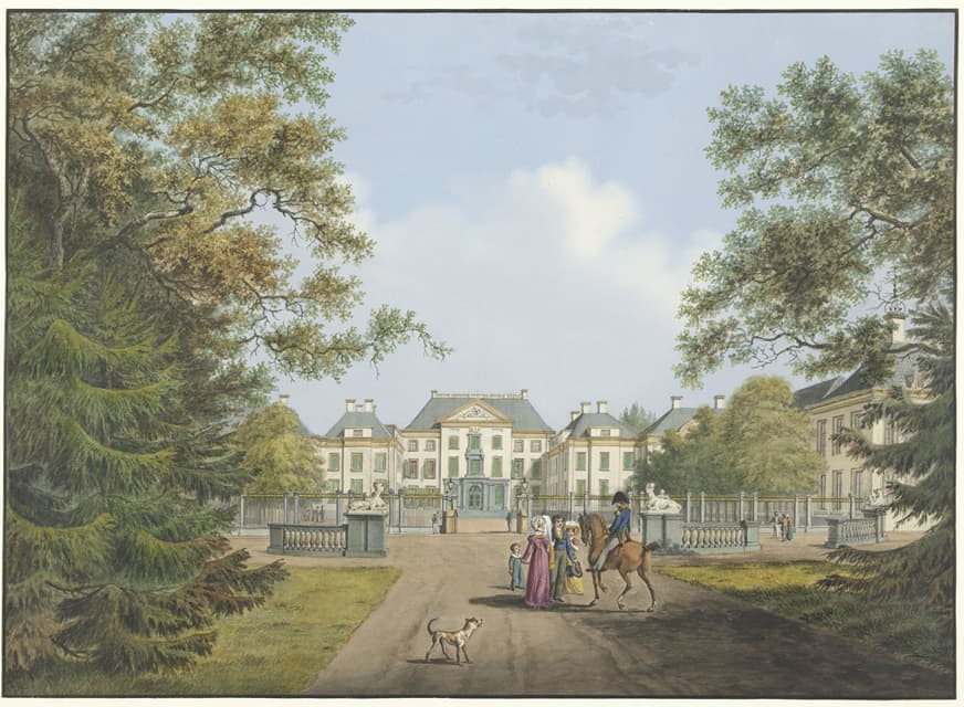 Cornelis de Kruyff - Gezicht op paleis Het Loo