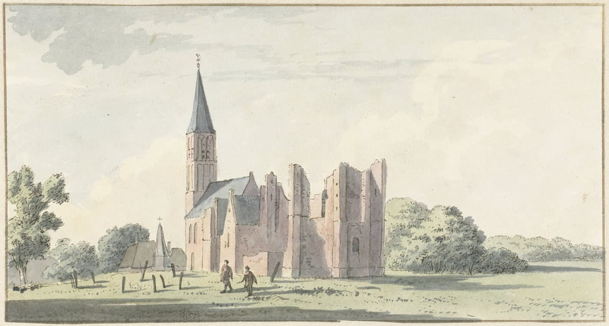 Cornelis van Noorde - Ruïne van de kerk te Serooskerken