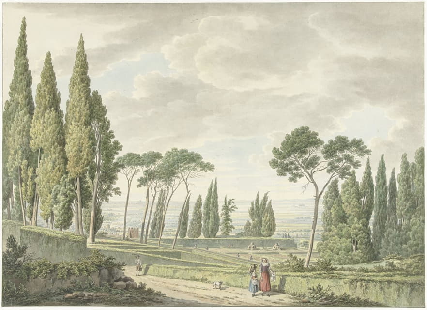 Daniël Dupré - View of the terraces of the Villa d’Este in Tivoli