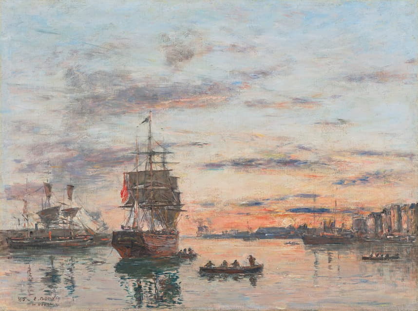 Eugène Boudin - Le Havre. L’avant-port