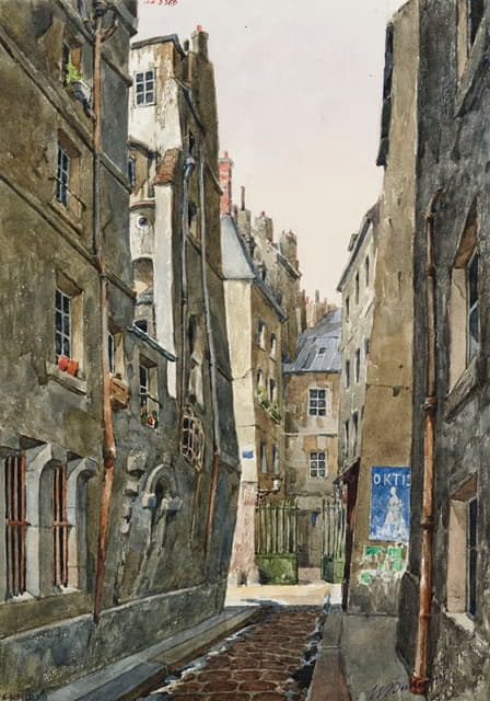 Henri Berthaut - La rue de Nevers.