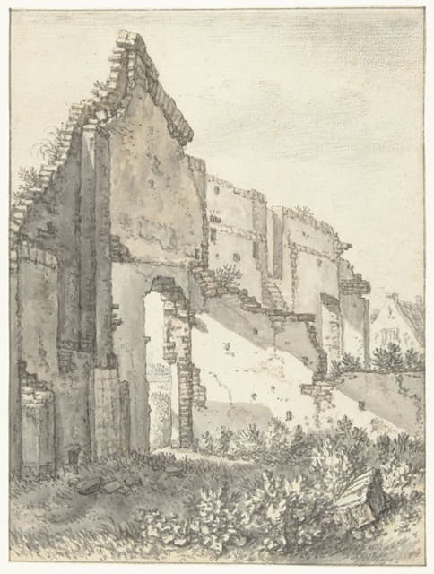 Herman Saftleven - Ruïnes van een gebouw te Utrech