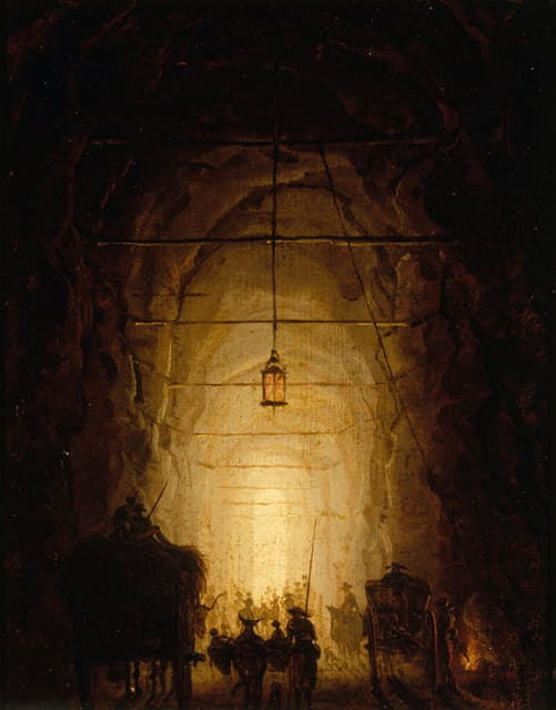 Hubert Robert - La Grotte du Pausilippe