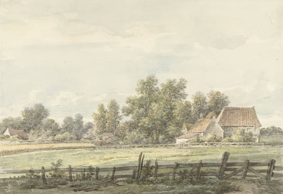 Jan Hulswit - Landschap met boerderij