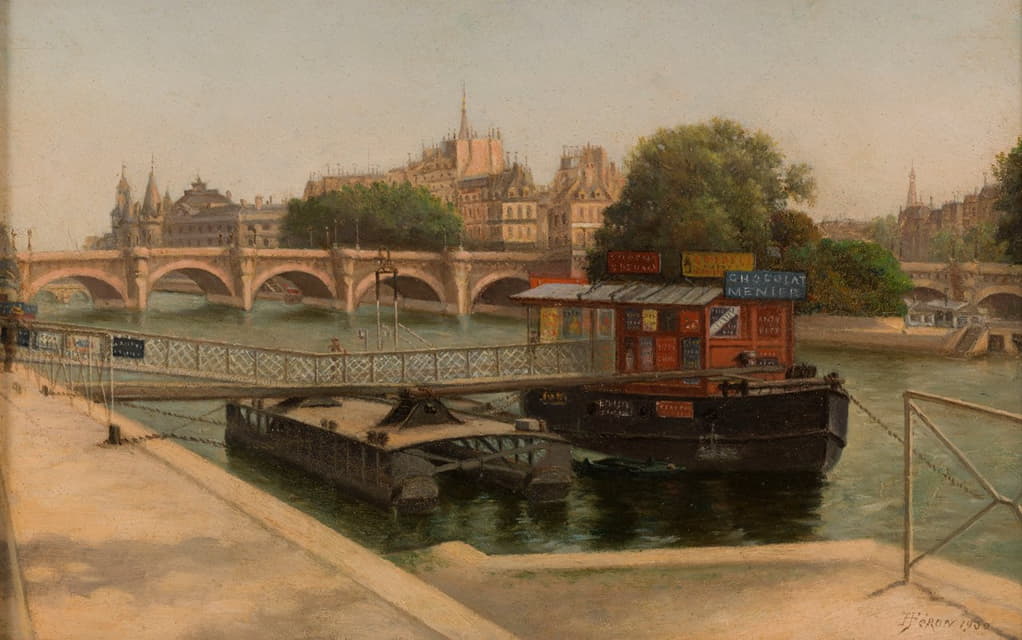 Julien Hippolyte Féron - Le Pont-Neuf vu du quai du Louvre