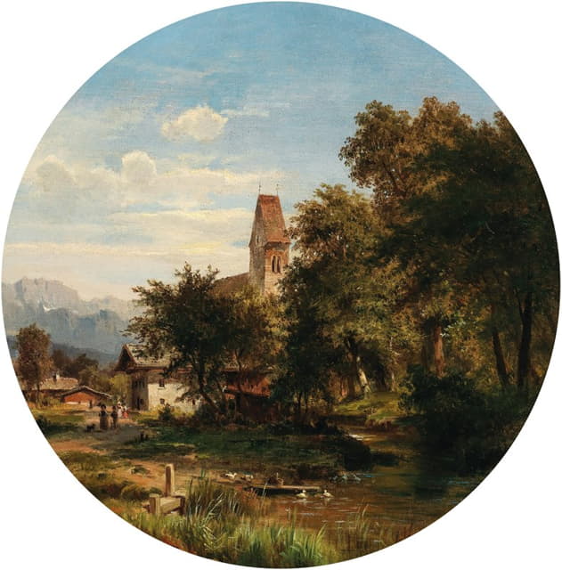Ludwig Halauska - A Scene in the Lower Inn Valley