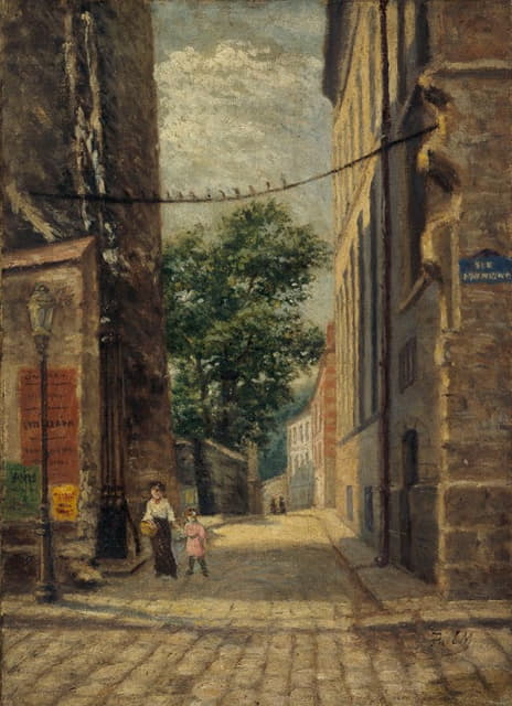 Paul Martellière - La rue Rataud, au coin de la rue Lhomond