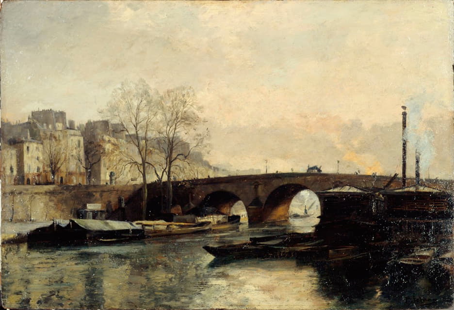 Paul Schaan - Le pont Marie vu du quai des Célestins