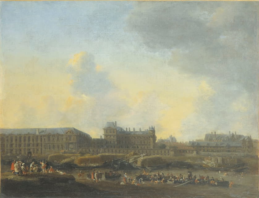 Renier Zeeman - Le Louvre et l’Hôtel de Bourbon, vus de la rive gauche