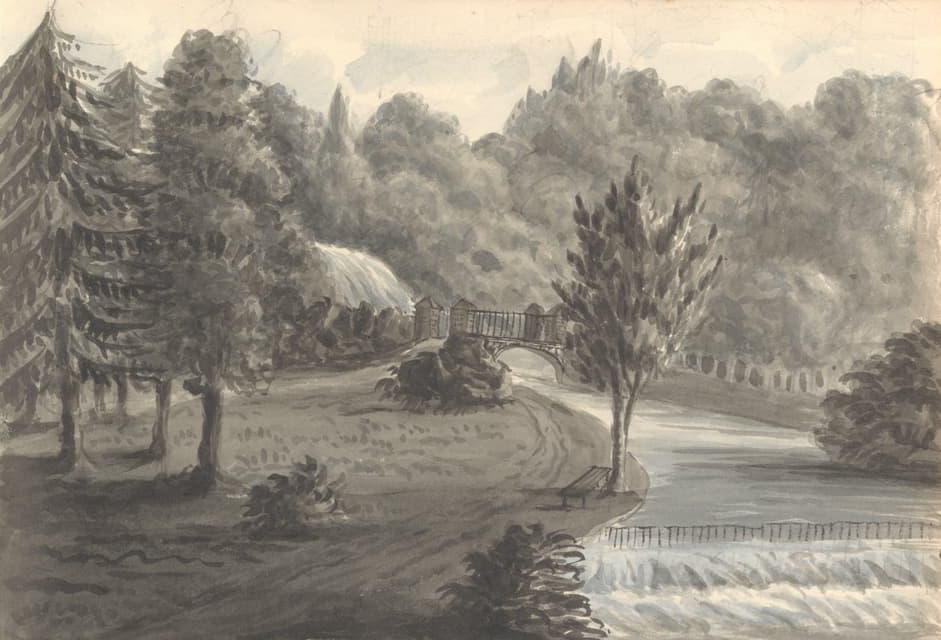Anne Rushout - In the Garden at Eastnor Castle, September 29, 1829