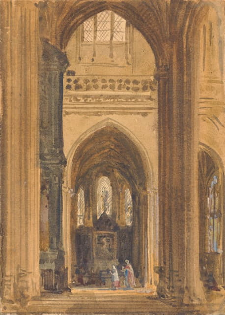 Augustus Pugin - Interior of a Gothic Church