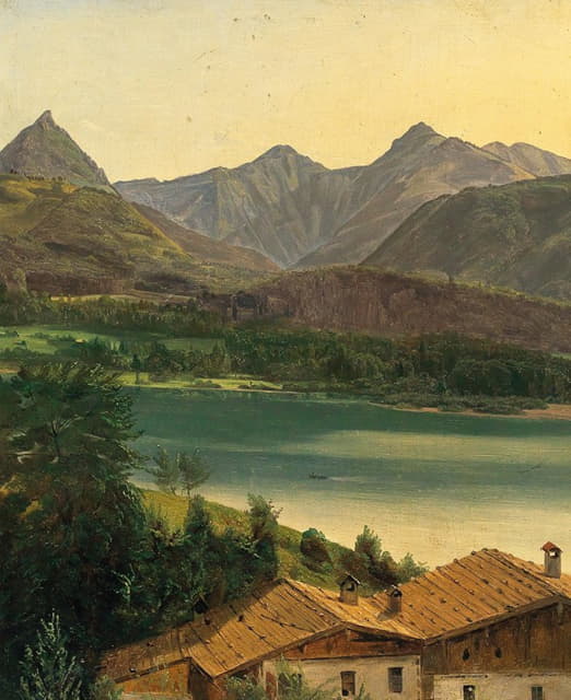 Ferdinand Georg Waldmüller - Lake Wolfgangsee with the Dachstein massif